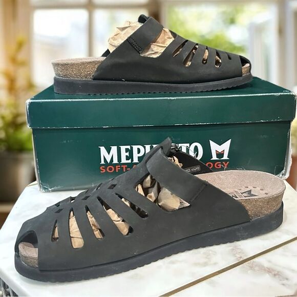 MEPHISTO Hedina Women's Leather Perforated Molded Cork Footbed Mule Sandal EU 41 - Picture 7 of 16